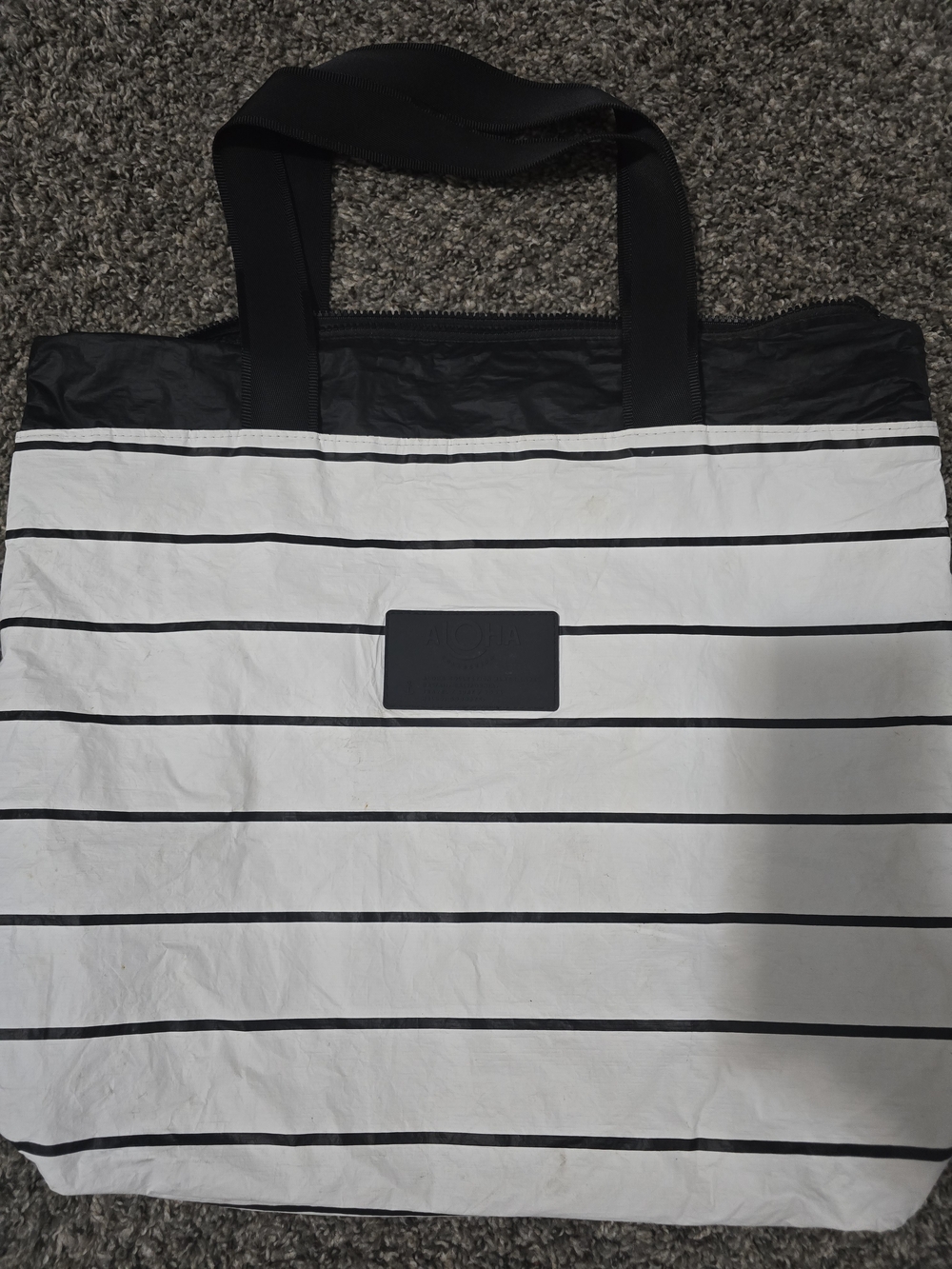 White Jacket with Black Vertical Stripes
